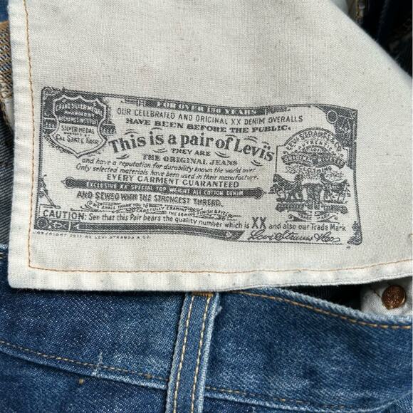 Vintage Levi’s 501 Reconstructed Straight Leg Cropped Jeans 30 - Picture 10 of 12